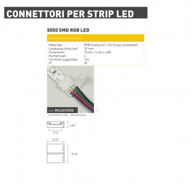 CONN.TERM.X S/LED 10MM 4POLI-1 - CONTACT ITALIA RVLCO10720 product photo Photo 01 3XL