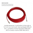 SONDA PASSACAVI 60 MT POLIESTERE INTRECCIATO ARANCIO 5,2MM M5 - CONTACT ITALIA SND-P052.60TI product photo