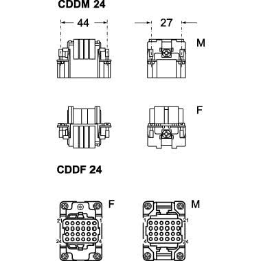 FRUTTO PRESA 24 POLI - ILME CDDF24 product photo Photo 02 3XL
