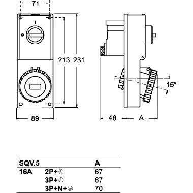 PR+INT+PORTAF.380V 16A 5P - ILME SQV16655 product photo Photo 02 3XL
