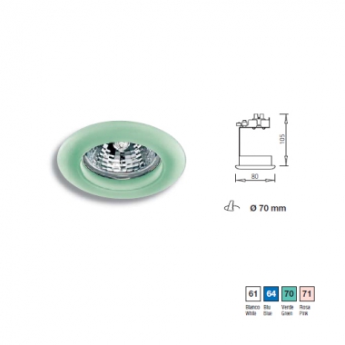 FARETTO SPOT FORO 70MM INCASSO - IVELA 2430-10-61 product photo Photo 01 3XL