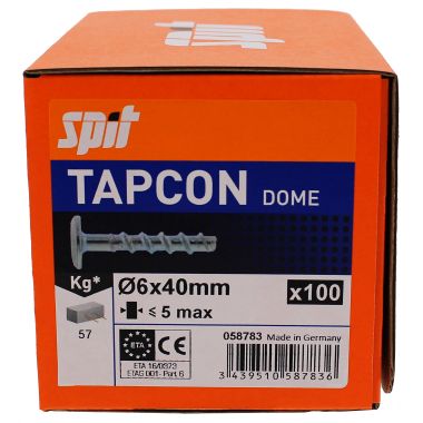 SPIT TAPCON DOME 6 X 40/5 - ITW CONSTR.PROD.ITALY 058783 product photo Photo 08 3XL