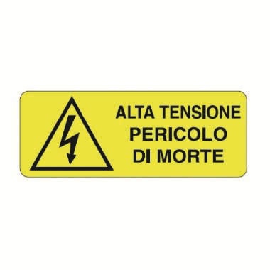 CARTELLO ALTA TENSIONE PER MORTE - ITALWEBER 1911310 - ITALWEBER 1911310 product photo Photo 01 3XL