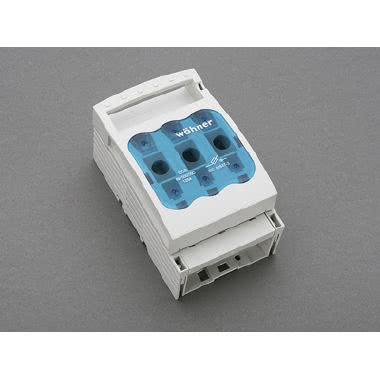 Portafusibile sezionabile LTS-000 - Per fissaggio su piastra - Tipo: 3P - Grandezza: NH-000 - Corrente = 100A - ITALWEBER 33217 product photo Photo 01 3XL