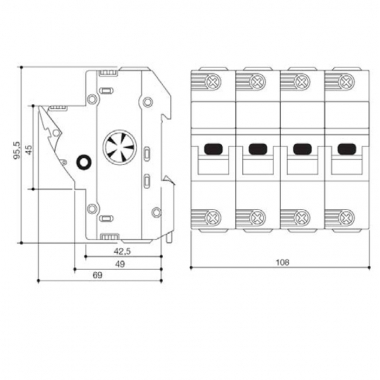 PORTAF SEZ.BCH 3X51N 50A 690V - ITALWEBER BCH3X51N50/690 - ITALWEBER BCH3X51N50/690 product photo Photo 01 3XL