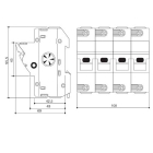 PORTAF SEZ.BCH 3X51N 50A 690V - ITALWEBER BCH3X51N50/690 - ITALWEBER BCH3X51N50/690 product photo