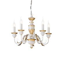 LAMPADA SOSPENSIONE FIRENZE SP5 BIANCO ANTICO - IDEAL LUX 012865 product photo