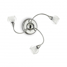 PLAFONIERA TENDER PL3 TRASPARENTE - IDEAL LUX 028682 product photo