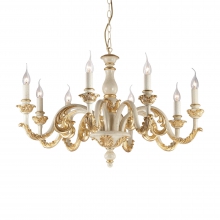 LAMPADARIO SOSPENSIONE GIGLIO SP8 ORO - IDEAL LUX 075341 product photo