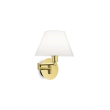 LAMPADA DA PARETE APPLIQUE BEVERLY AP1 OTTONESATINATO - IDEAL LUX 140247 product photo
