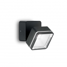 LAMPADA DA PARETE APPLIQUE OMEGASQUARE AP1 NERO - IDEAL LUX 165370 product photo