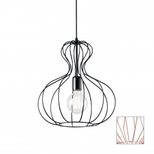 LAMPADARIO SOSPENSIONE AMPOLLA - 1 SP1 RAME - IDEAL LUX 166209 product photo