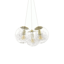 LAMPADA SOSPENSIONE MAPA SAT SP3 OTTONE - IDEAL LUX 175973 product photo