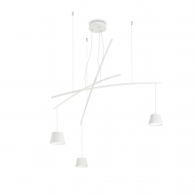 LAMPADARIO SOSPENSIONE FISH SP3 BIANCO - IDEAL LUX 196961 product photo