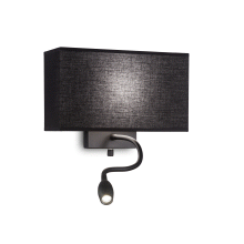 LAMPADA APPLIQUE HOTEL AP2 ALLBLACK - IDEAL LUX 215709 product photo