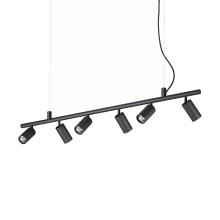 LAMPADA SOSPENSIONE DYNAMITE SP6 NERO - IDEAL LUX 231396 product photo