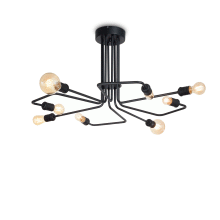 LAMPADA PLAFONIERA TRIUMPH PL8 NERO - IDEAL LUX 242378 product photo