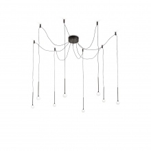 LAMPADA SOSPENSIONE LUCCIOLA SP8 NERO - IDEAL LUX 283982 product photo