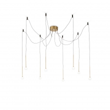 LAMPADA SOSPENSIONE LUCCIOLA SP8 OTTONE - IDEAL LUX 283999 product photo