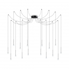 LAMPADA SOSPENSIONE LUCCIOLA SP1 6 NERO - IDEAL LUX 284002 product photo