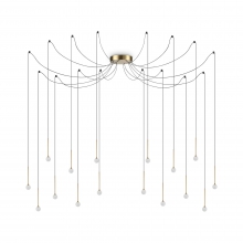 LAMPADA SOSPENSIONE LUCCIOLA16WLE D30 00K SP1 6OTTONE - IDEAL LUX 284019 product photo