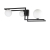 LAMPADA DA PARETE ANGOLO PL3 NERO - IDEAL LUX 284286 product photo Photo 01 2XS