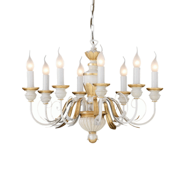 LAMPADA SOSPENSIONE FIRENZE SP8 BIANCO ANTICO - IDEAL LUX 012872 product photo Photo 01 3XL