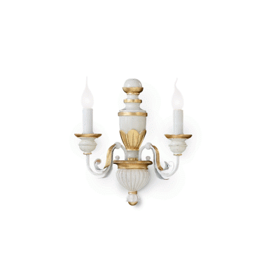 LAMPADA APPLIQUE FIRENZE AP2 BIANCO ANTICO - IDEAL LUX 012902 product photo Photo 01 3XL