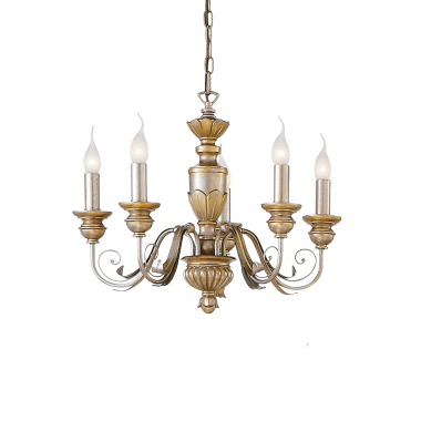 LAMPADA SOSPENSIONE FIRENZE SP5 ORO ANTICO - IDEAL LUX 020822 product photo Photo 01 3XL