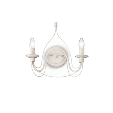 LAMPADA APPLIQUE CORTE AP2 BIANCO ANTICO - IDEAL LUX 028460 product photo Photo 01 3XL