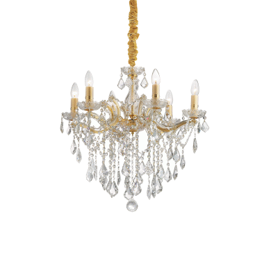 LAMPADA SOSPENSIONE FLORIAN SP6 ORO - IDEAL LUX 035635 product photo Photo 01 3XL