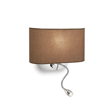 LAMPADA APPLIQUE SHERATON AP2 MARRONE - IDEAL LUX 074917 product photo Photo 01 3XL