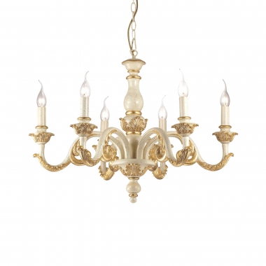 LAMPADARIO SOSPENSIONE GIGLIO SP6 ORO - IDEAL LUX 075327 product photo Photo 01 3XL
