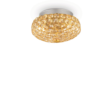 LAMPADA PLAFONIERA KING PL3 ORO - IDEAL LUX 075402 product photo Photo 01 3XL