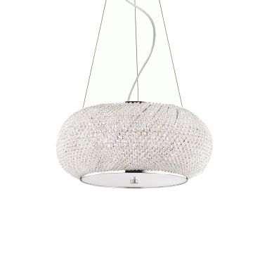 LAMPADA SOSPENSIONE PASHA ' SP6 CROMO - IDEAL LUX 082158 product photo Photo 01 3XL