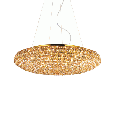 LAMPADA SOSPENSIONE KING SP1 2 ORO - IDEAL LUX 088020 product photo Photo 01 3XL