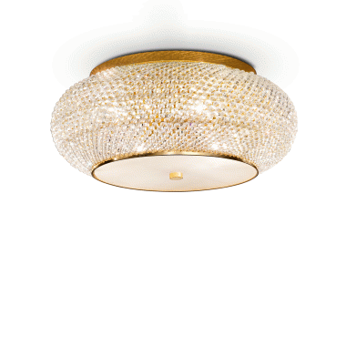 LAMPADA PLAFONIERA PASHA ' PL1 0 ORO - IDEAL LUX 100791 product photo Photo 01 3XL