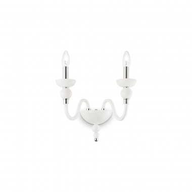 LAMPADA DA PARETE APPLIQUE DOGE AP2 BIANCO - IDEAL LUX 113654 product photo Photo 01 3XL