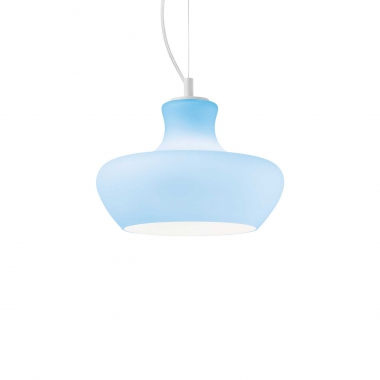 LAMPADARIO SOSPENSIONE ALADINO SP1 D30 AZZURRO - IDEAL LUX 137292 product photo Photo 01 3XL