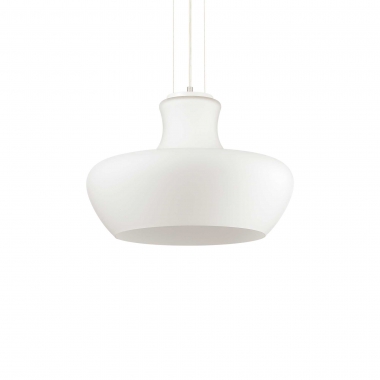LAMPADARIO SOSPENSIONE ALADINO SP1 D45 BIANCO - IDEAL LUX 137308 product photo Photo 01 3XL