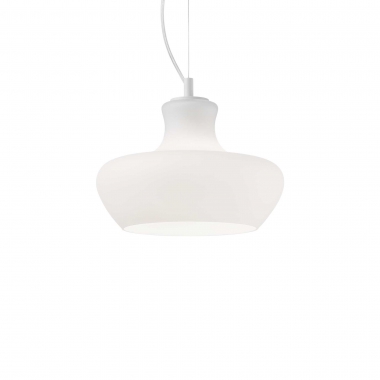 LAMPADARIO SOSPENSIONE ALADINO SP1 D30 BIANCO - IDEAL LUX 137315 product photo Photo 01 3XL