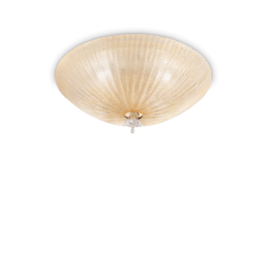 LAMPADA PLAFONIERA SHELL PL3 AMBRA - IDEAL LUX 140179 product photo Photo 01 3XL