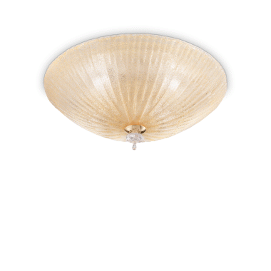 LAMPADA PLAFONIERA SHELL PL4 AMBRA - IDEAL LUX 140186 product photo Photo 01 3XL