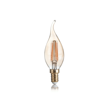 LAMPADINA E14 CANDELA 4W 2200K CRI80 AMBRA - IDEAL LUX 151663 product photo Photo 01 3XL