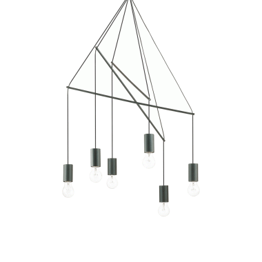 LAMPADA SOSPENSIONE POP SP6 NERO - IDEAL LUX 158815 product photo Photo 01 3XL