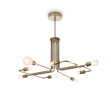LAMPADA SOSPENSIONE TRIUMPH SP8 OTTONE ANTICO - IDEAL LUX 160269 product photo Photo 01 3XL