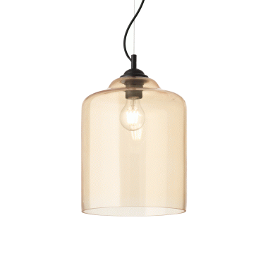 LAMPADA SOSPENSIONE BISTRO ' SP1 SQUAREAMBRA - IDEAL LUX 163789 product photo Photo 01 3XL