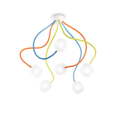 LAMPADA PLAFONIERA OCTOPUS PL6 COLOR - IDEAL LUX 174976 product photo Photo 01 3XL