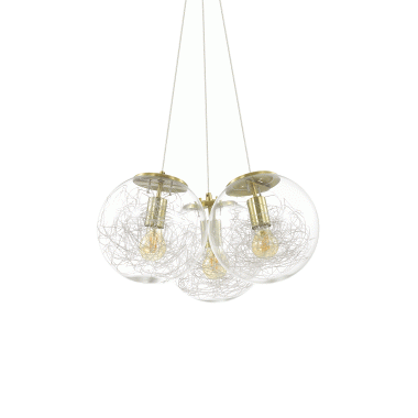 LAMPADA SOSPENSIONE MAPA SAT SP3 OTTONE - IDEAL LUX 175973 product photo Photo 01 3XL