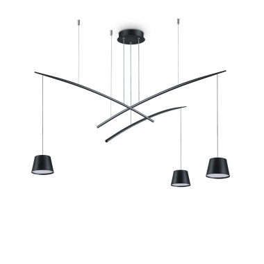 LAMPADARIO SOSPENSIONE FISH SP3 NERO - IDEAL LUX 196978 product photo Photo 01 3XL
